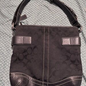 Coach Black and Gray Shoulder Bag